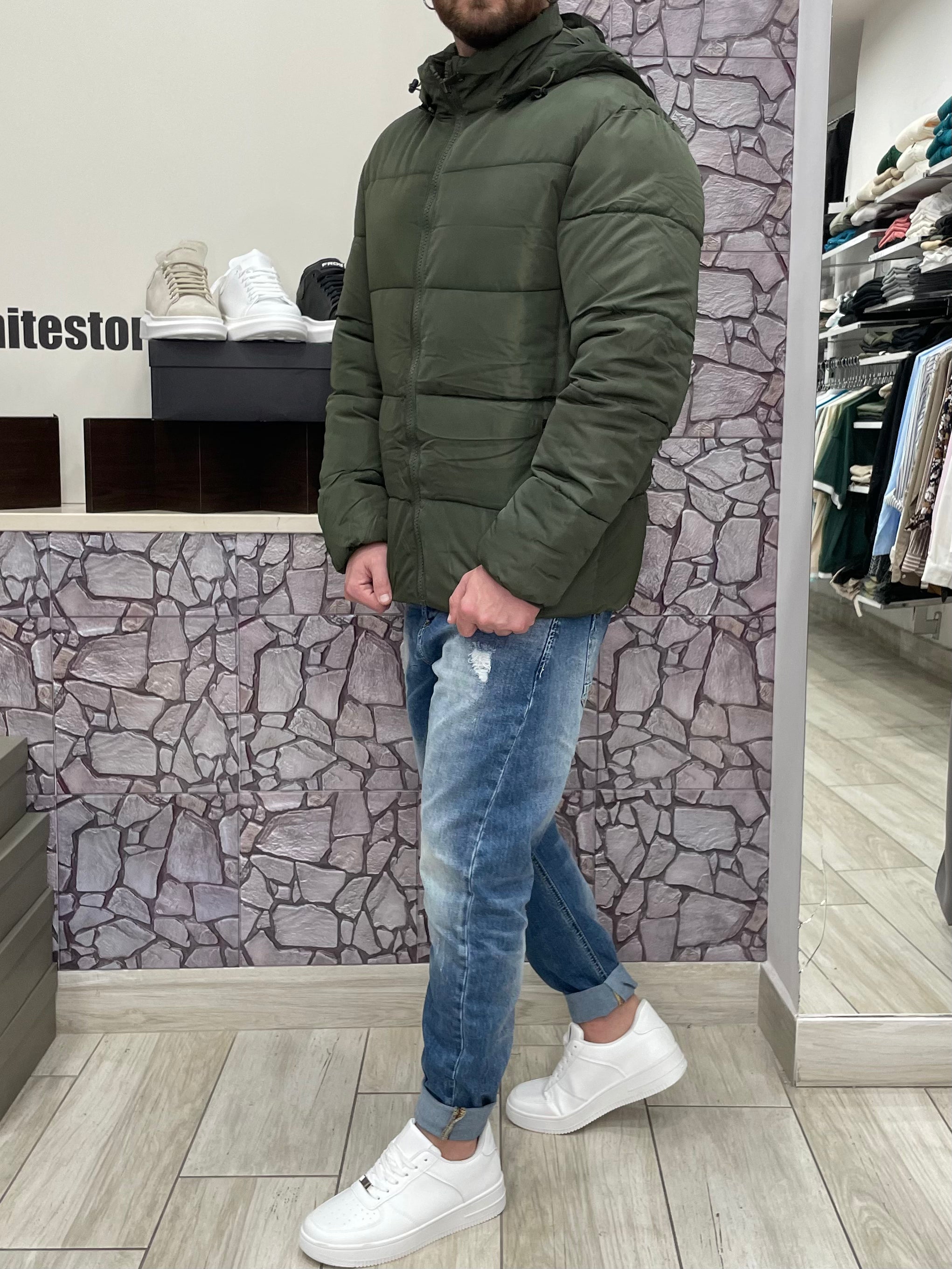 Giubbotto Blazer con cappuccio removibile