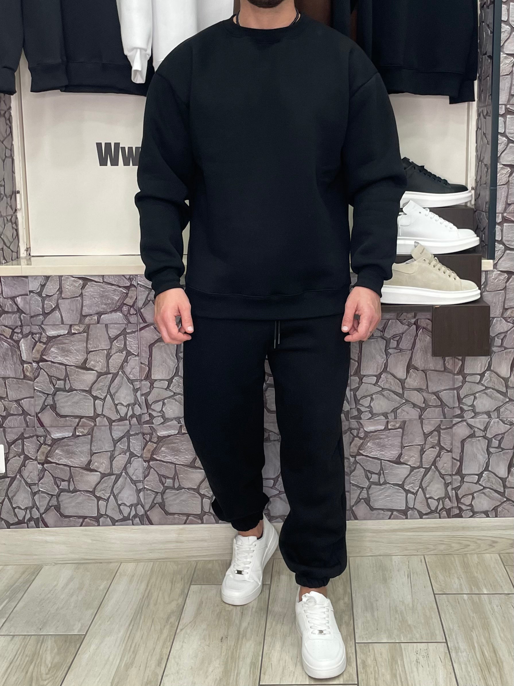 Felpa Basic girocollo