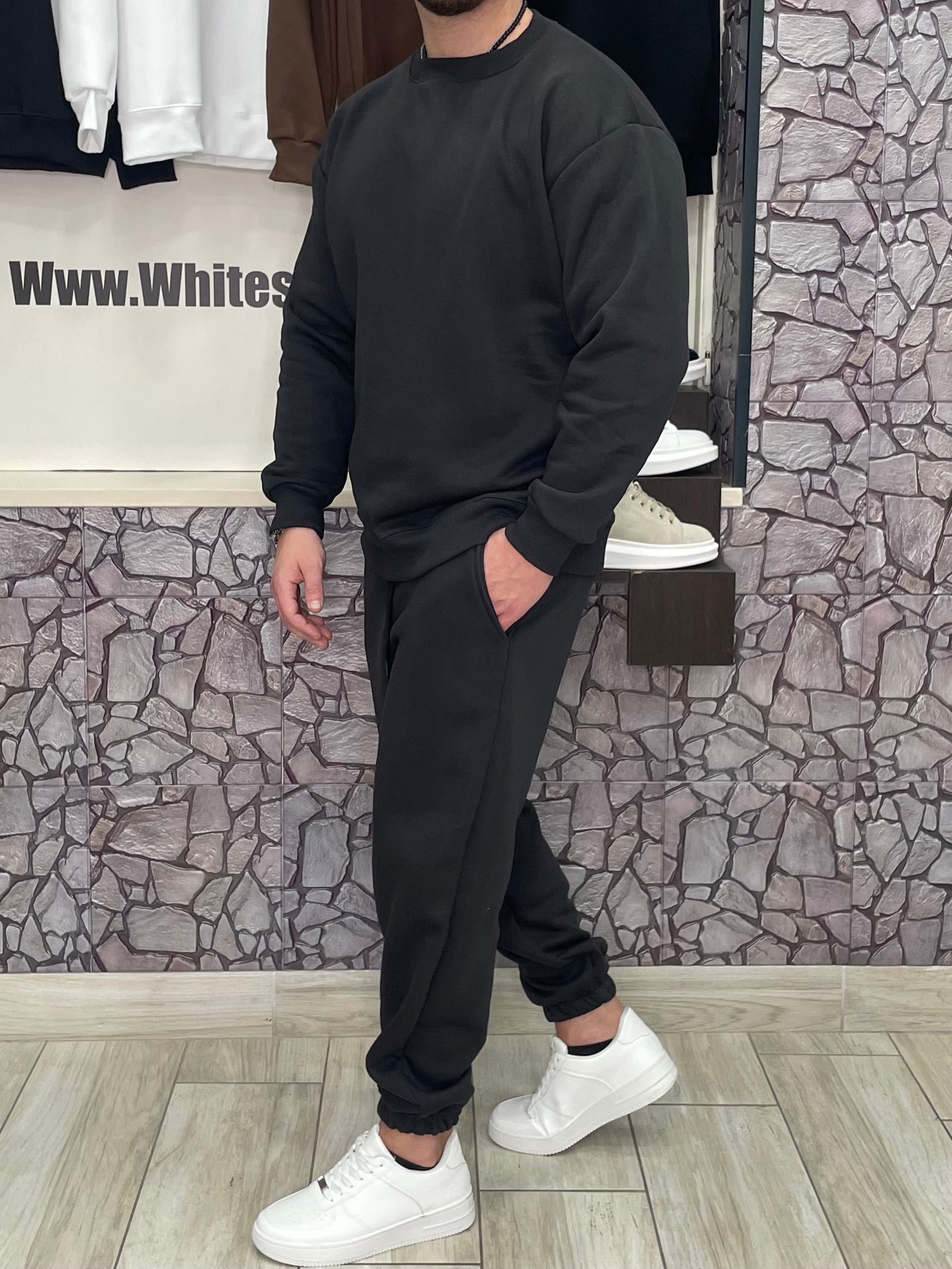 Felpa Basic girocollo