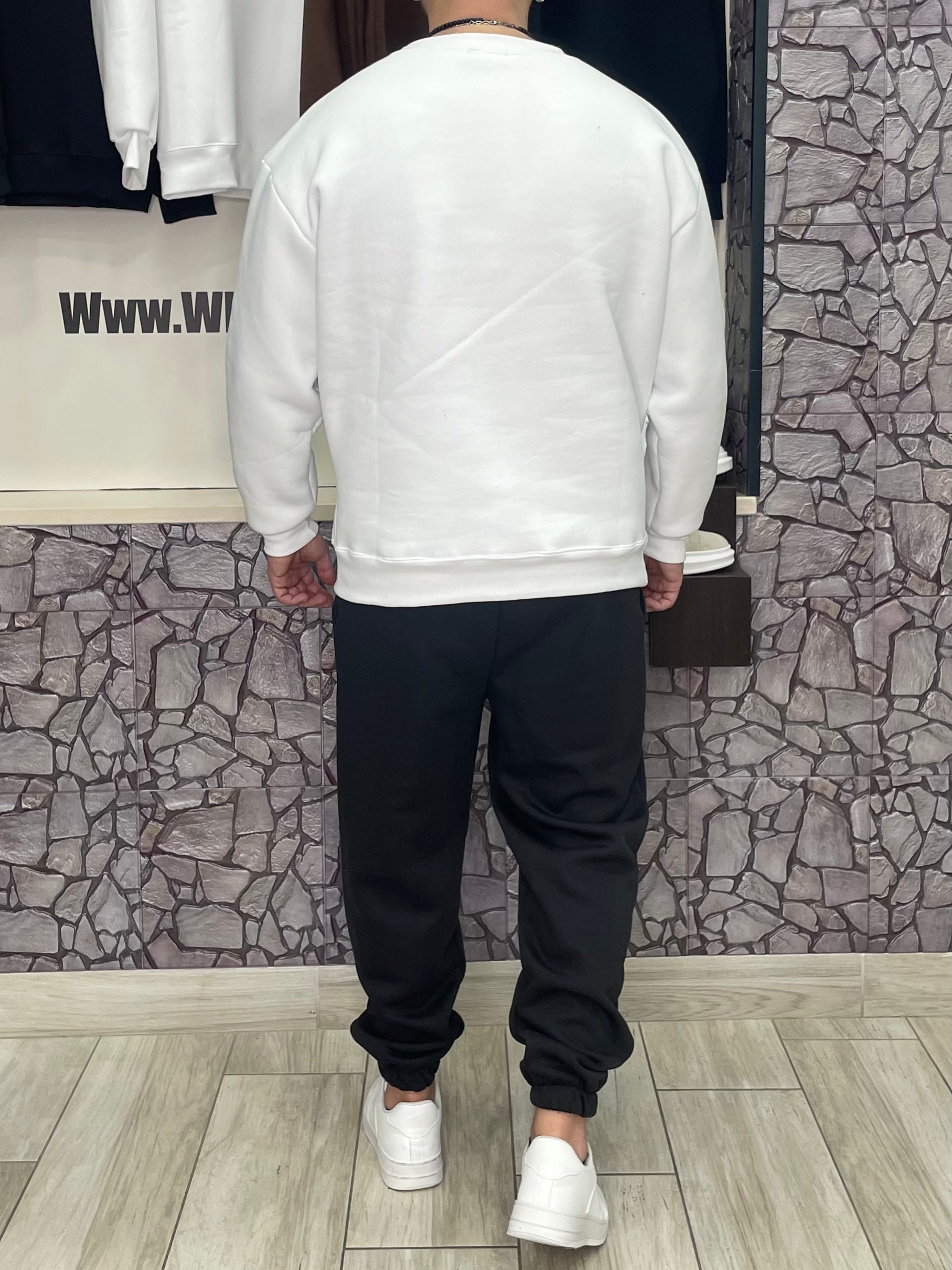 Felpa Basic girocollo