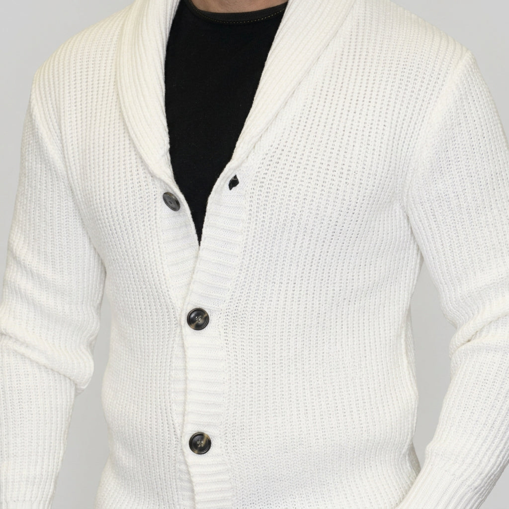 Cardigan sciallato colore bianco