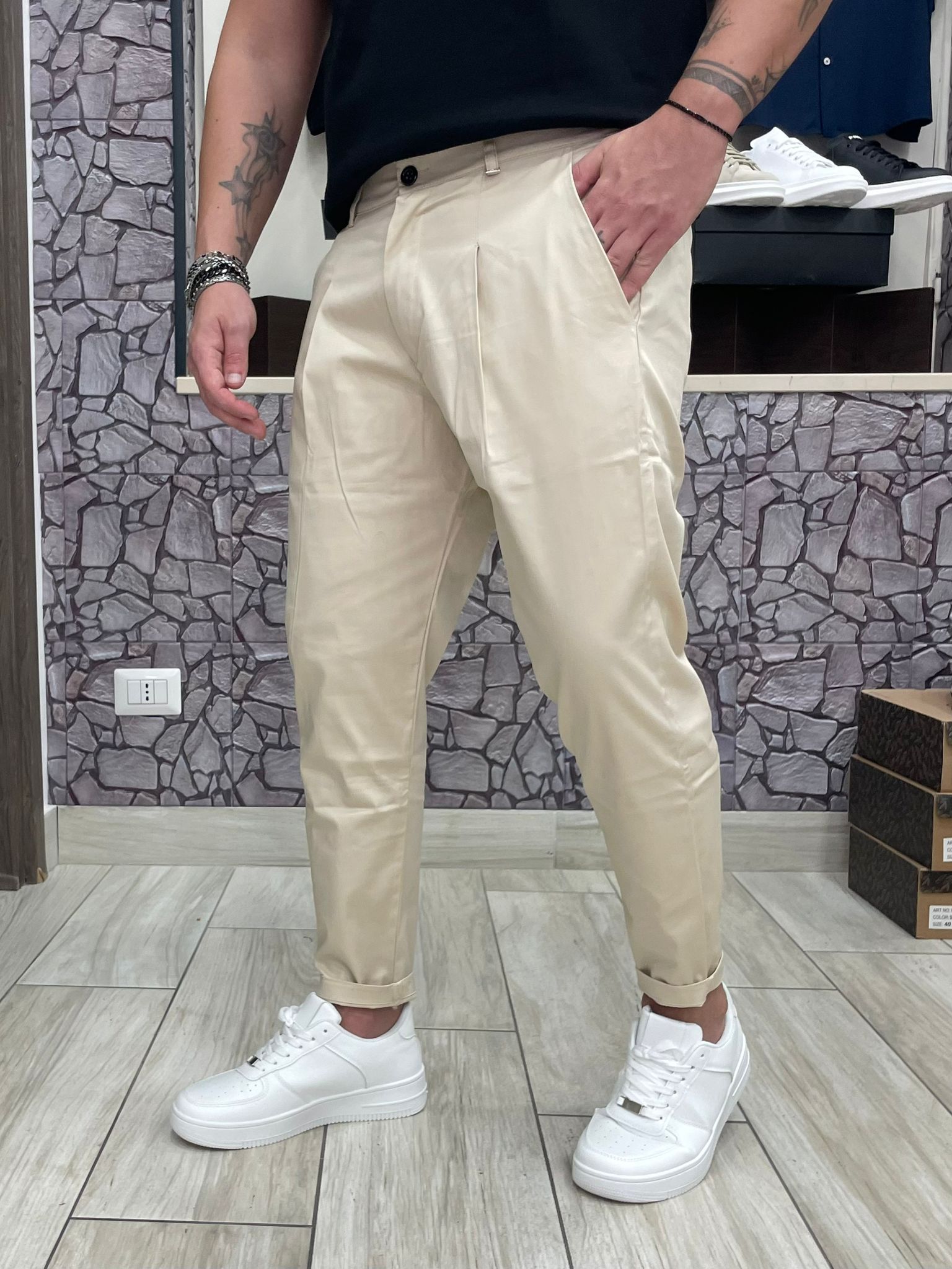 Pantalone thebrothers Um359 colore Beige