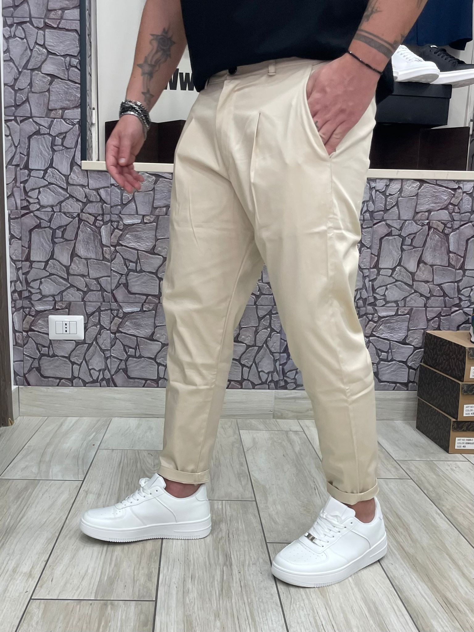 Pantalone thebrothers Um359 colore Beige