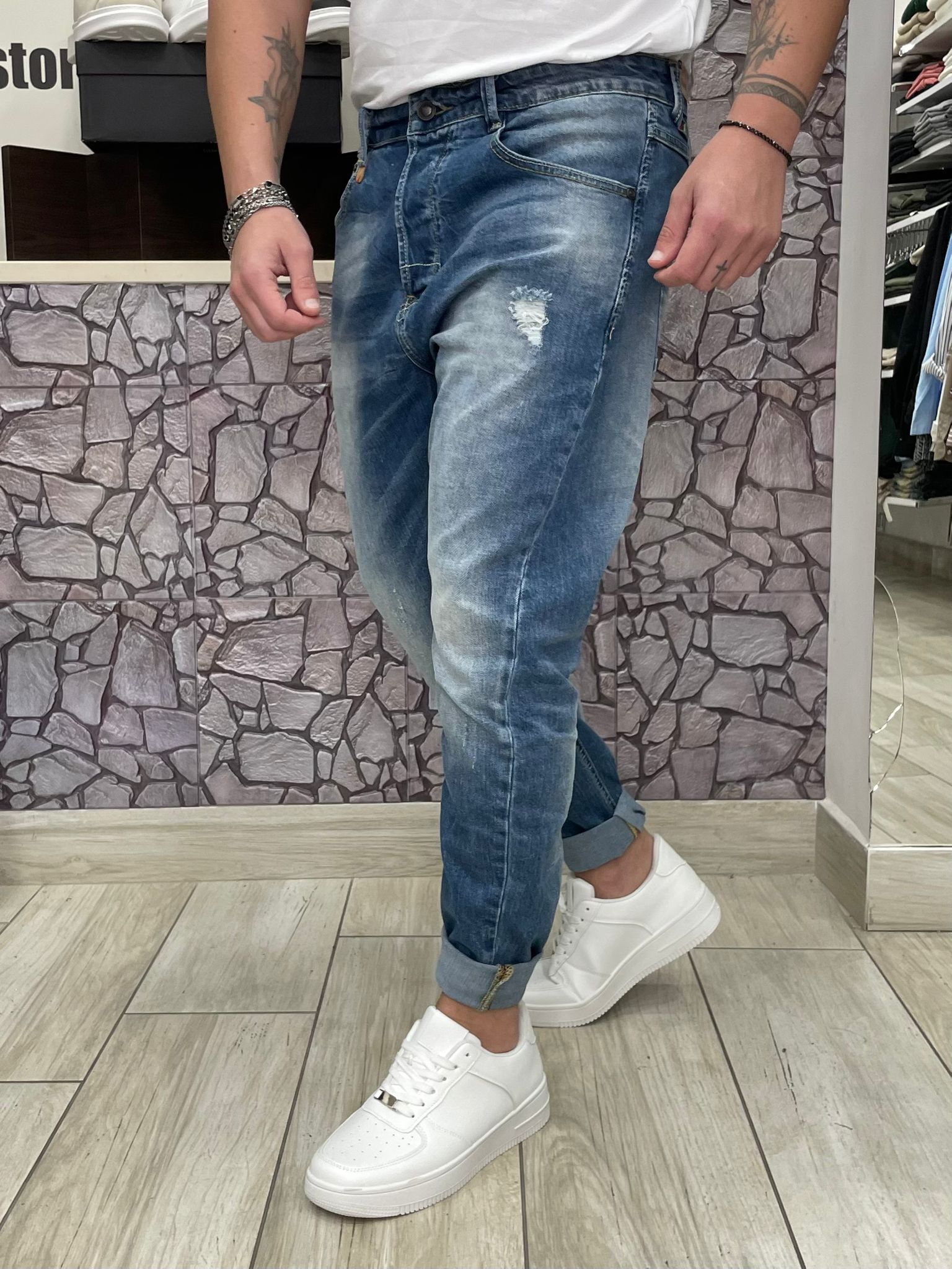 Jeans PaulTwo con sfumature chiare