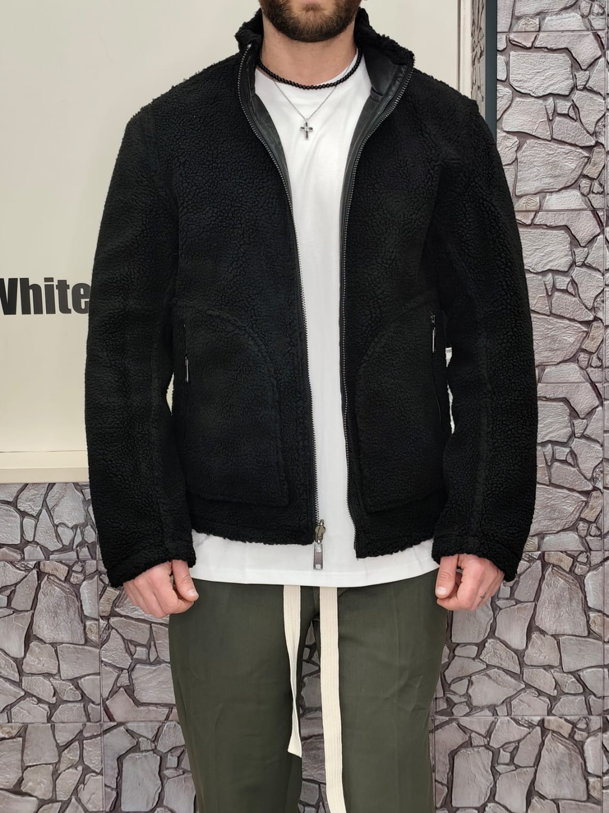 Montone uomo reversibile double-face