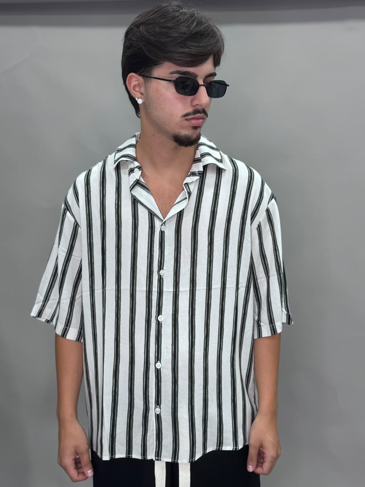 CAMICIA LINO FANTASIA VERDE