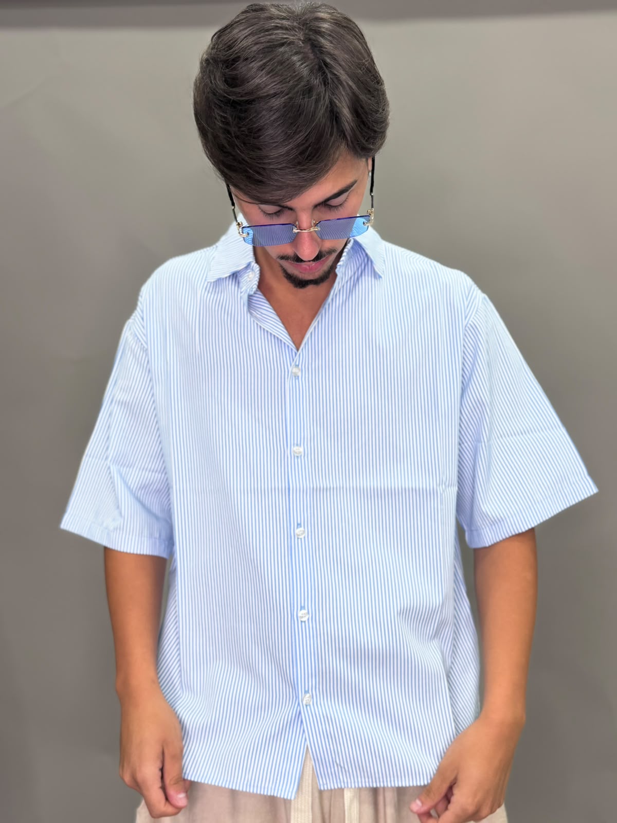 CAMICIA CAPRI AZZURRA