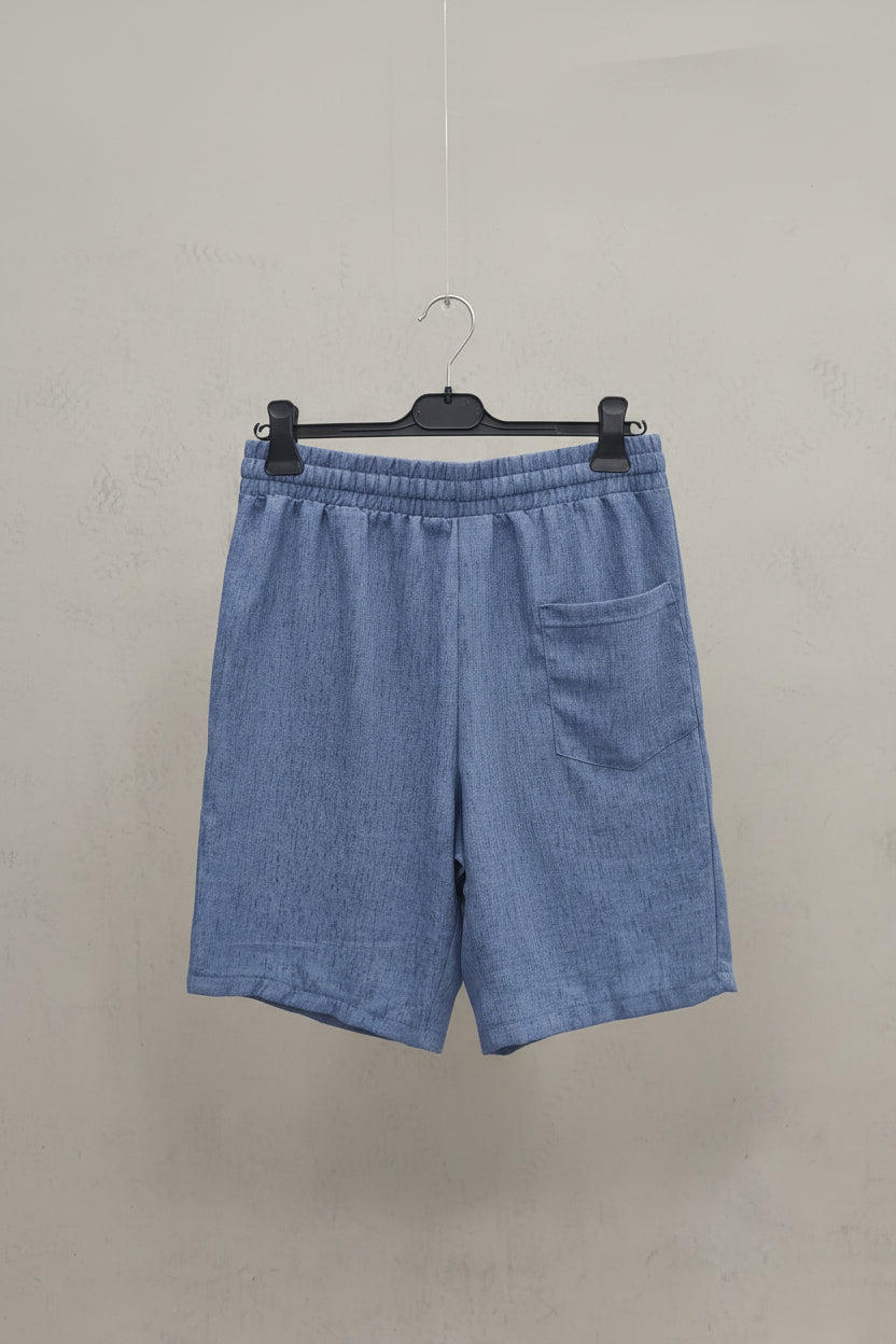 BERMUDA IN LINO COLORE AZZURRO