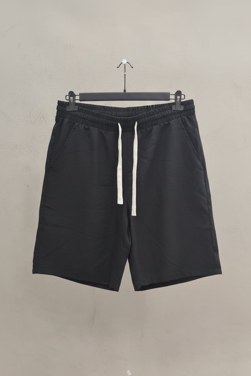 BERMUDA IN LINO COLORE NERO
