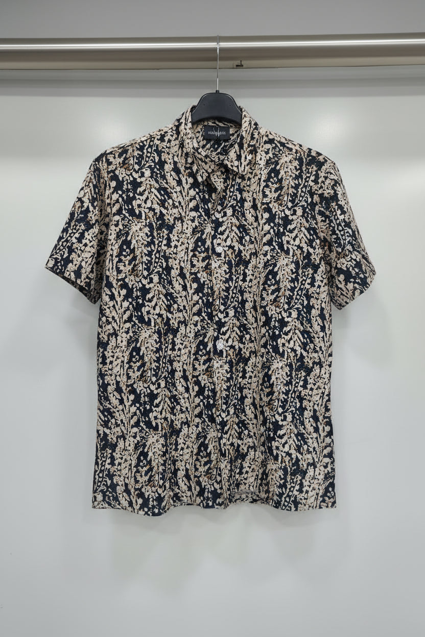 camicia mezza manica fantasia ORO