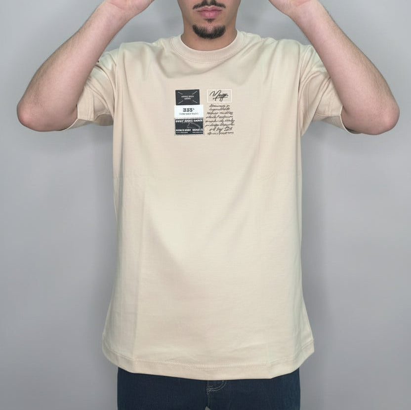 T SHIRT JUST REBEL BEIGE
