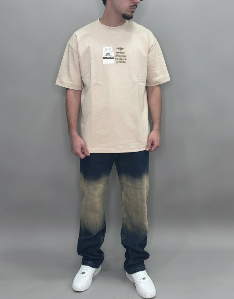 T SHIRT JUST REBEL BEIGE