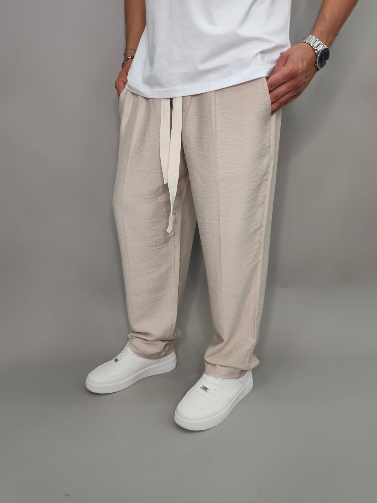 PANTALACCIO IN LINO THE BROTHERS COLORE BEIGE