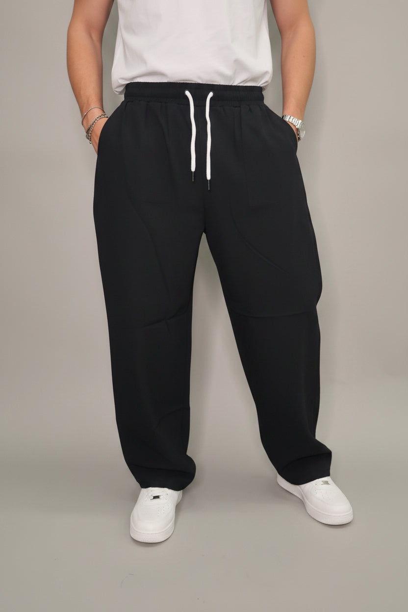 PANTA BALLON IN COTONE COLORE NERO