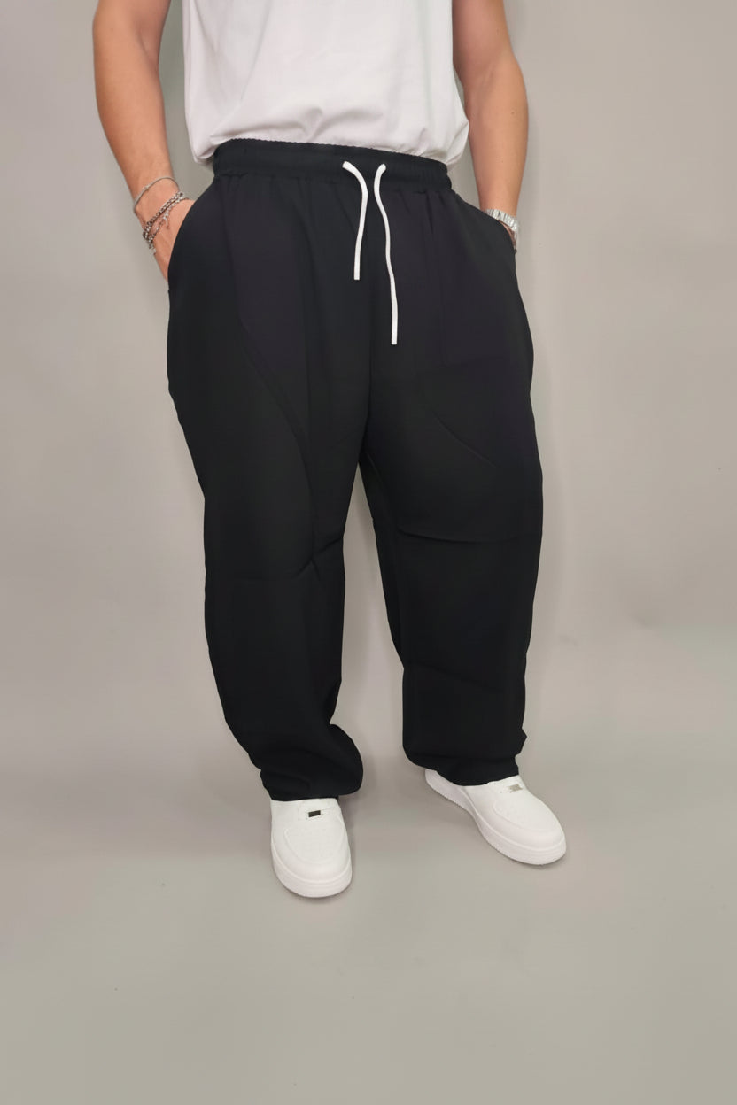 PANTA BALLON IN COTONE COLORE NERO