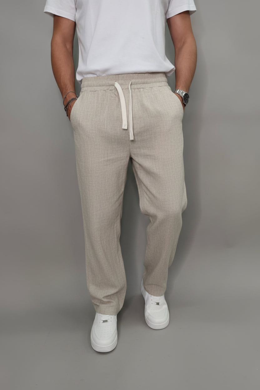 PANTALACCIO IN LINO COLORE BEIGE