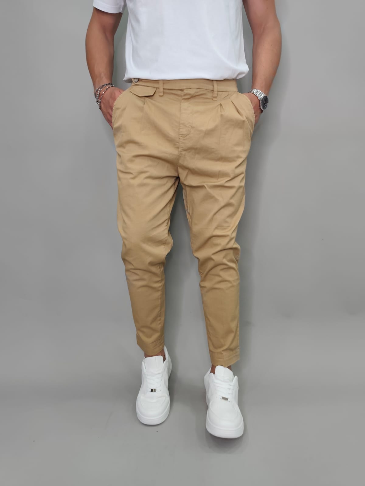 PANTALONE BLACKSUNDAY CON PENCH COLORE TABACCO