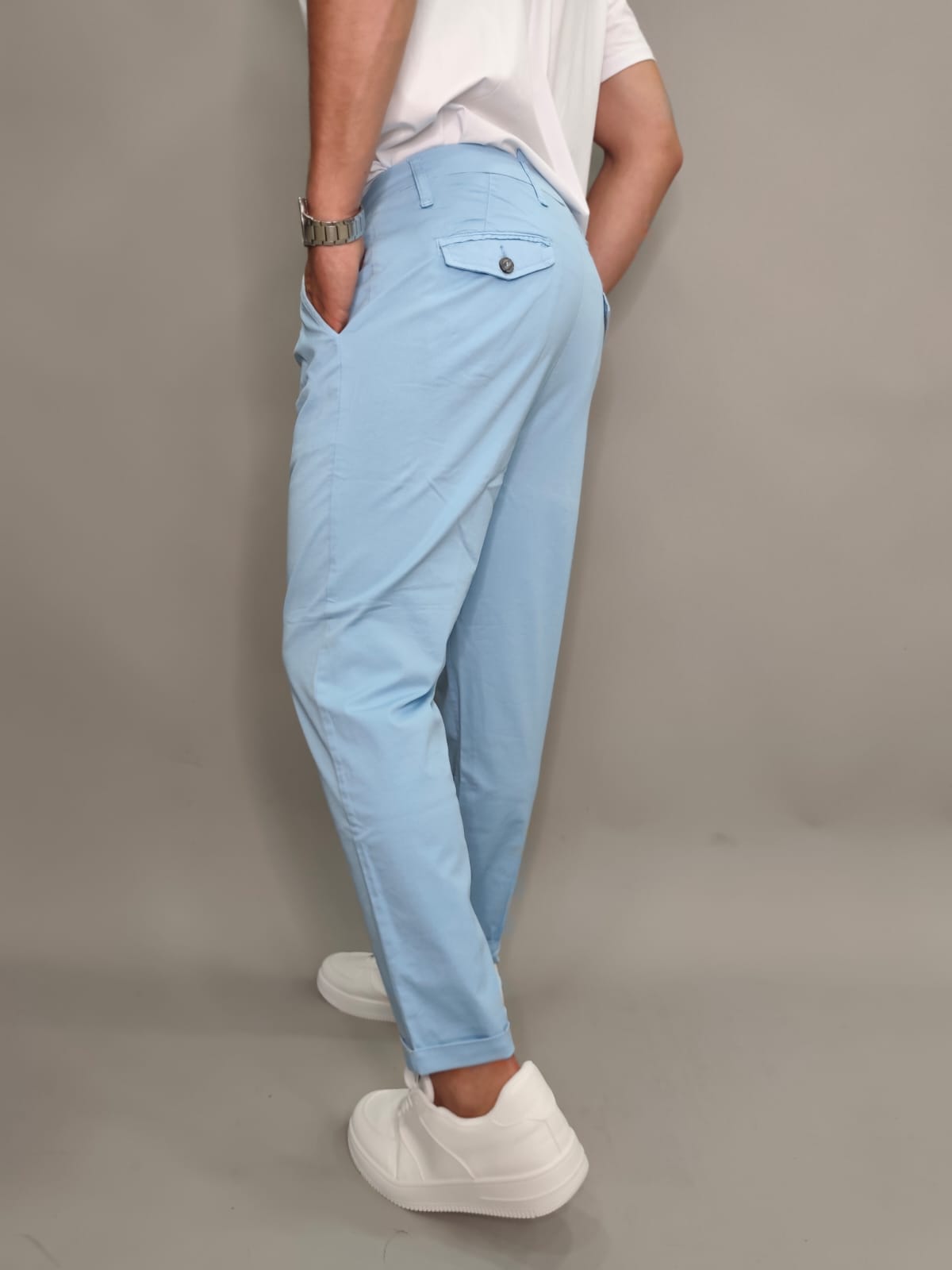 PANTALONE BLACKSUNDAY CON PENCH COLORE CIELO