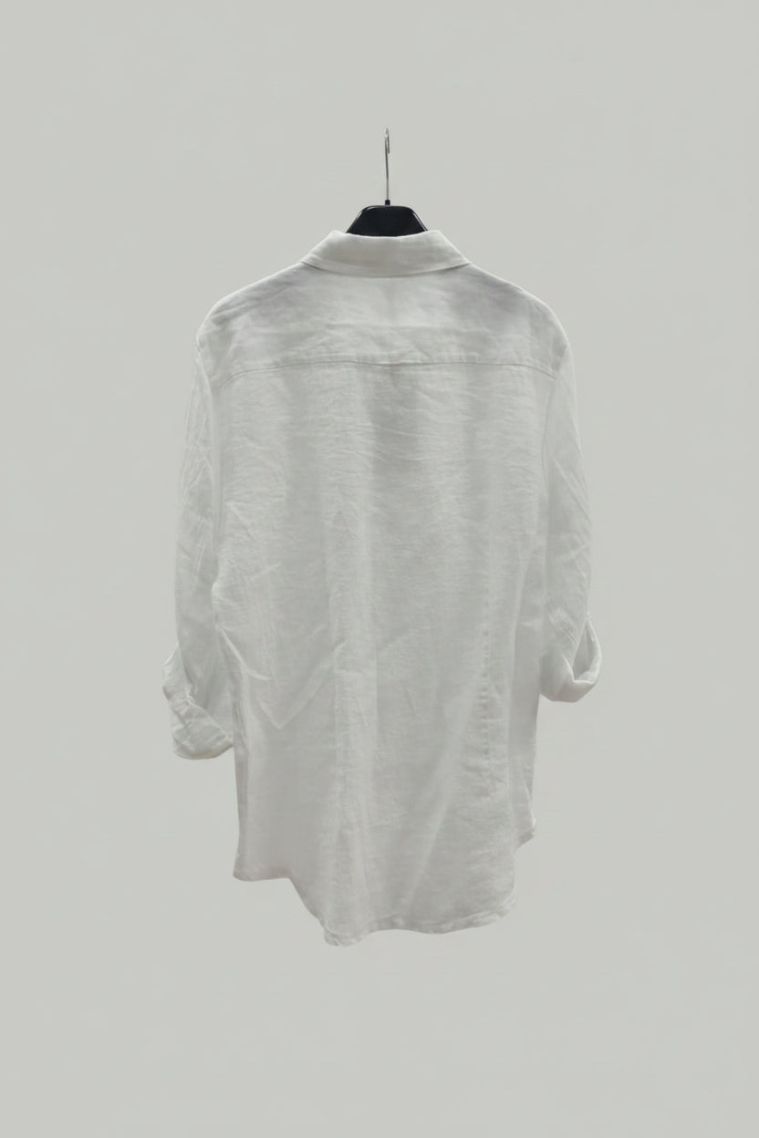 CAMICIA IN LINO COLLETTO REGOLARE COLORE BIANCO