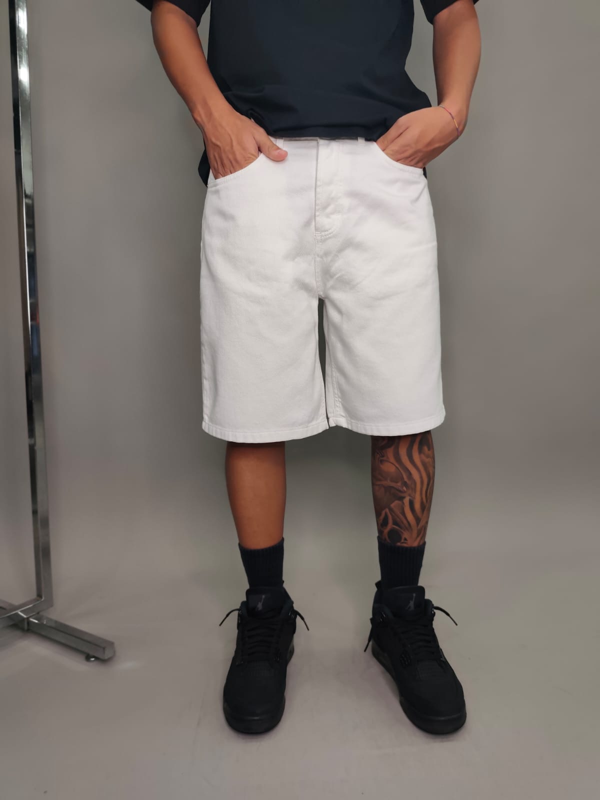 BERMUDA THE BROTHERS IN JEANS COLORE BIANCO