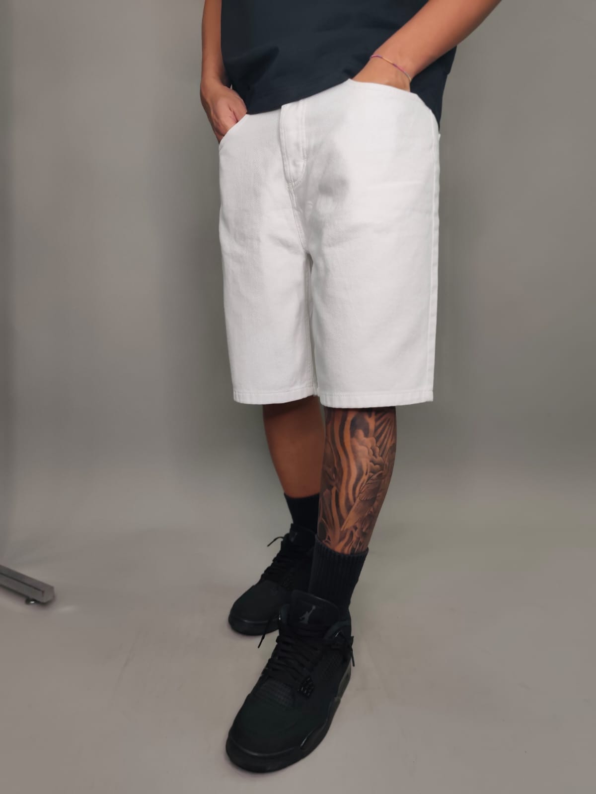 BERMUDA THE BROTHERS IN JEANS COLORE BIANCO