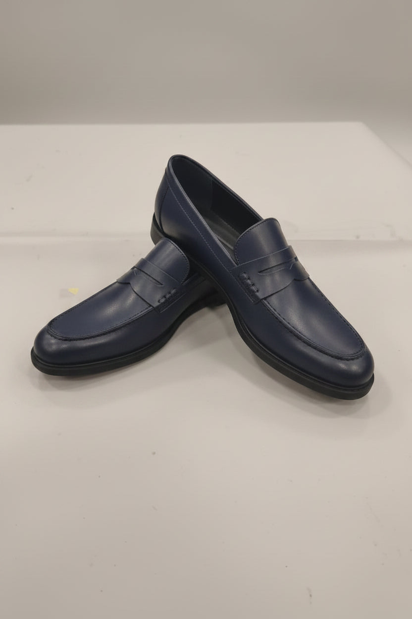 Mocassino blu opaco modello basic