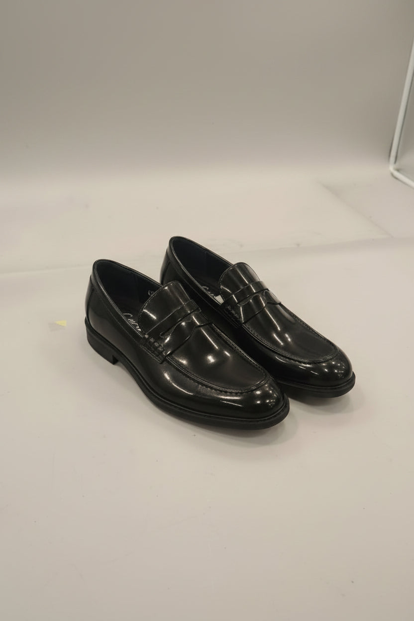 Mocassino nero lucido basic
