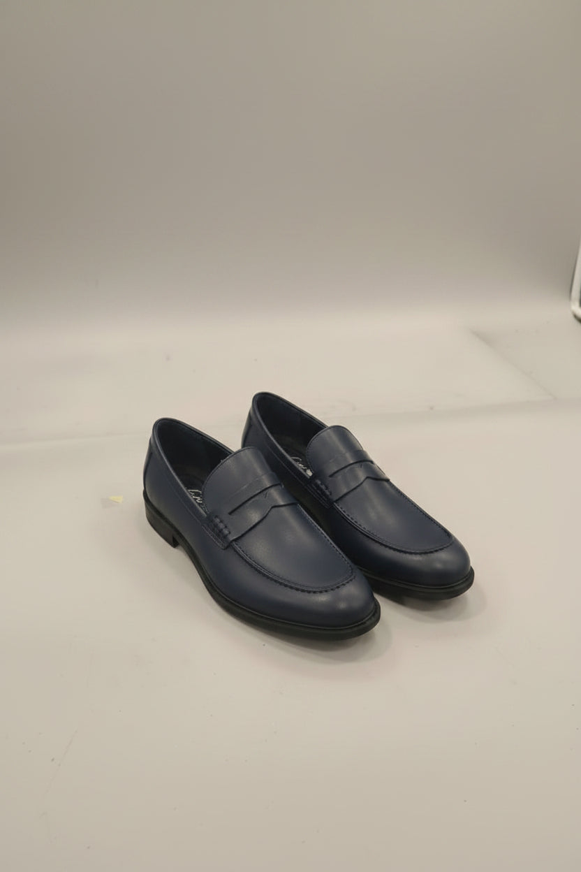 Mocassino blu opaco modello basic