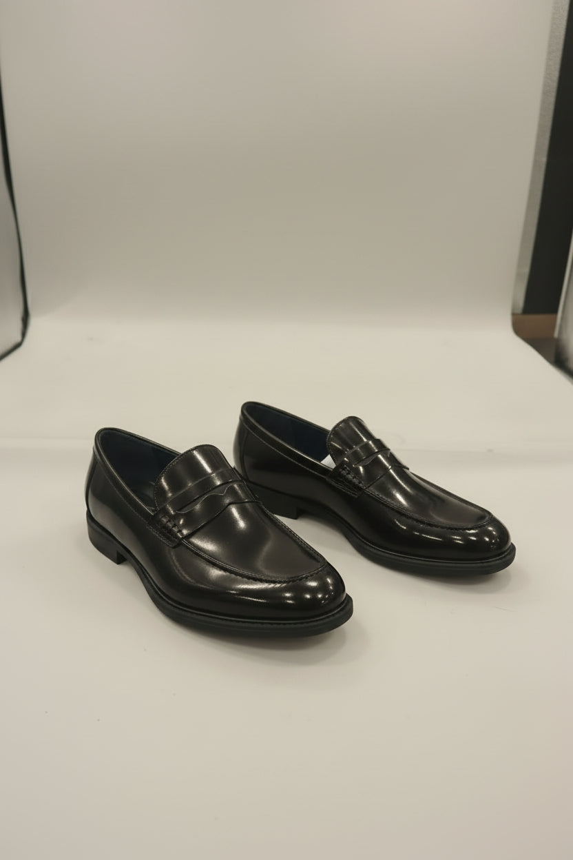 Mocassino nero lucido basic