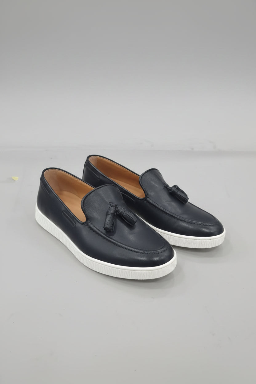 Mocassino sportivo con fiocco nero\bianco