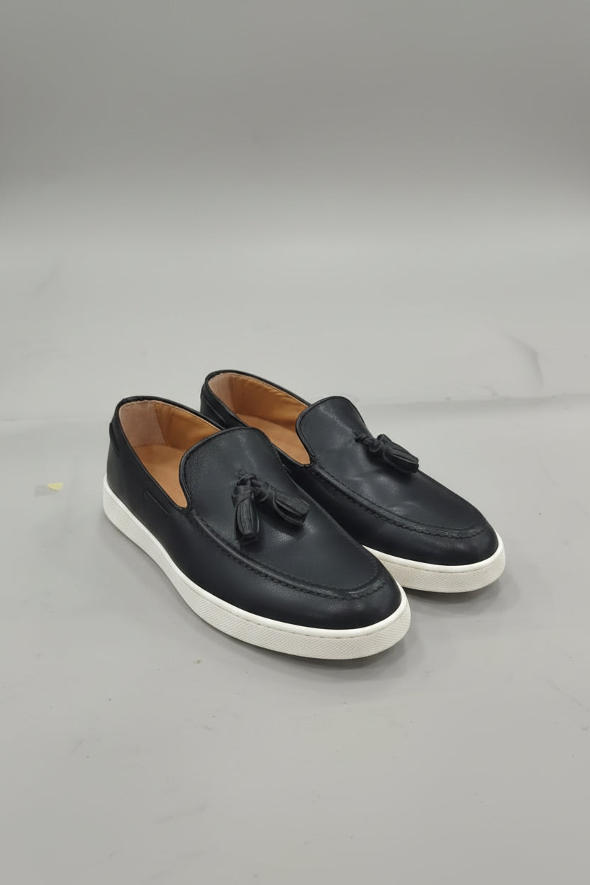 Mocassino sportivo con fiocco nero\bianco