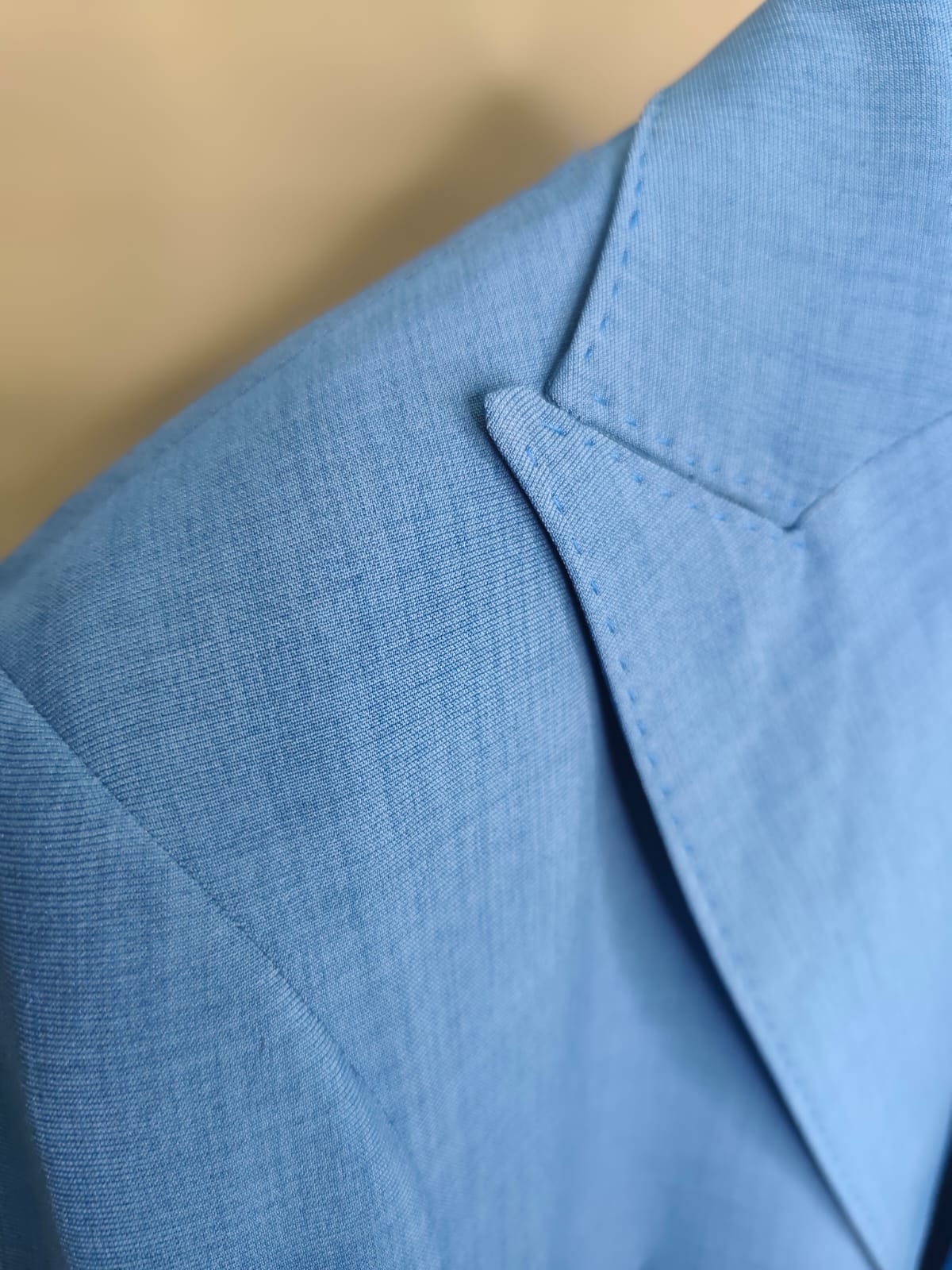 Giacca uomo sartoriale monopetto azzurra