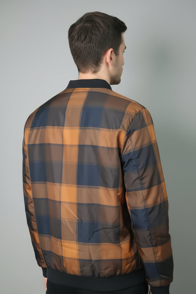 Jacket antivento fantasia a quadri