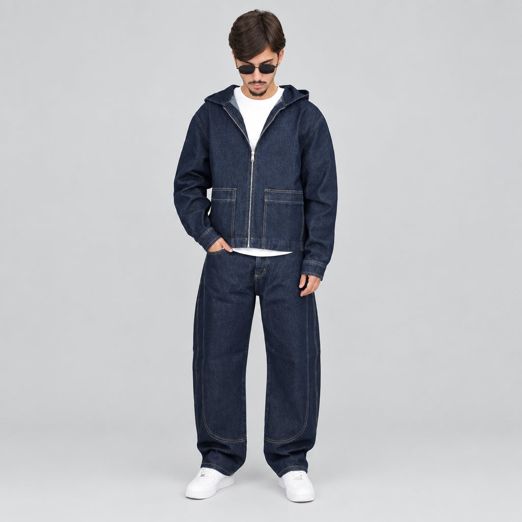 Cordset in denim THE BROTHERS con zip