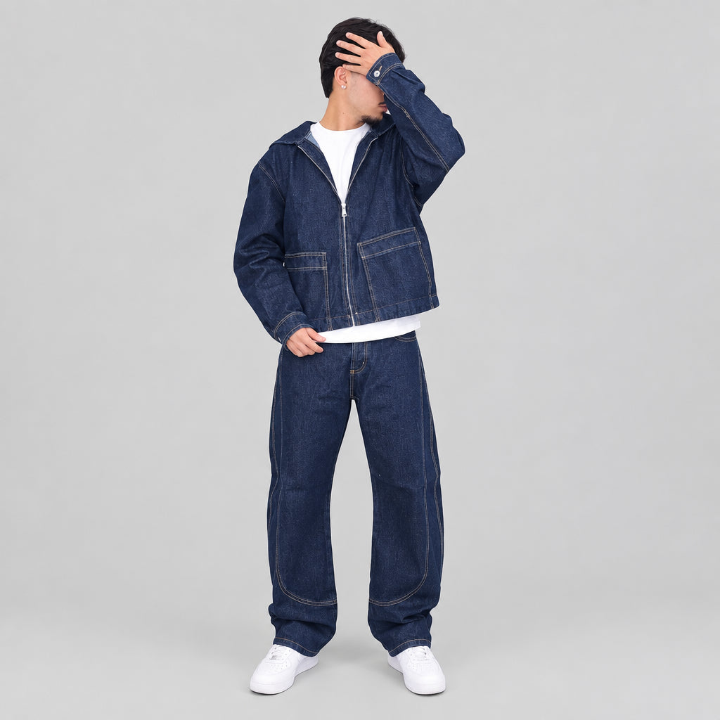 Cordset in denim THE BROTHERS con zip