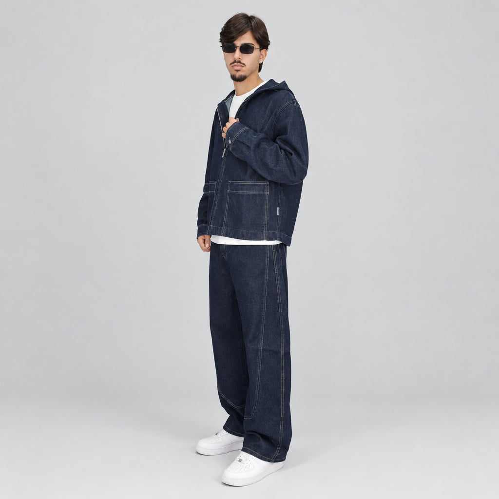Cordset in denim THE BROTHERS con zip