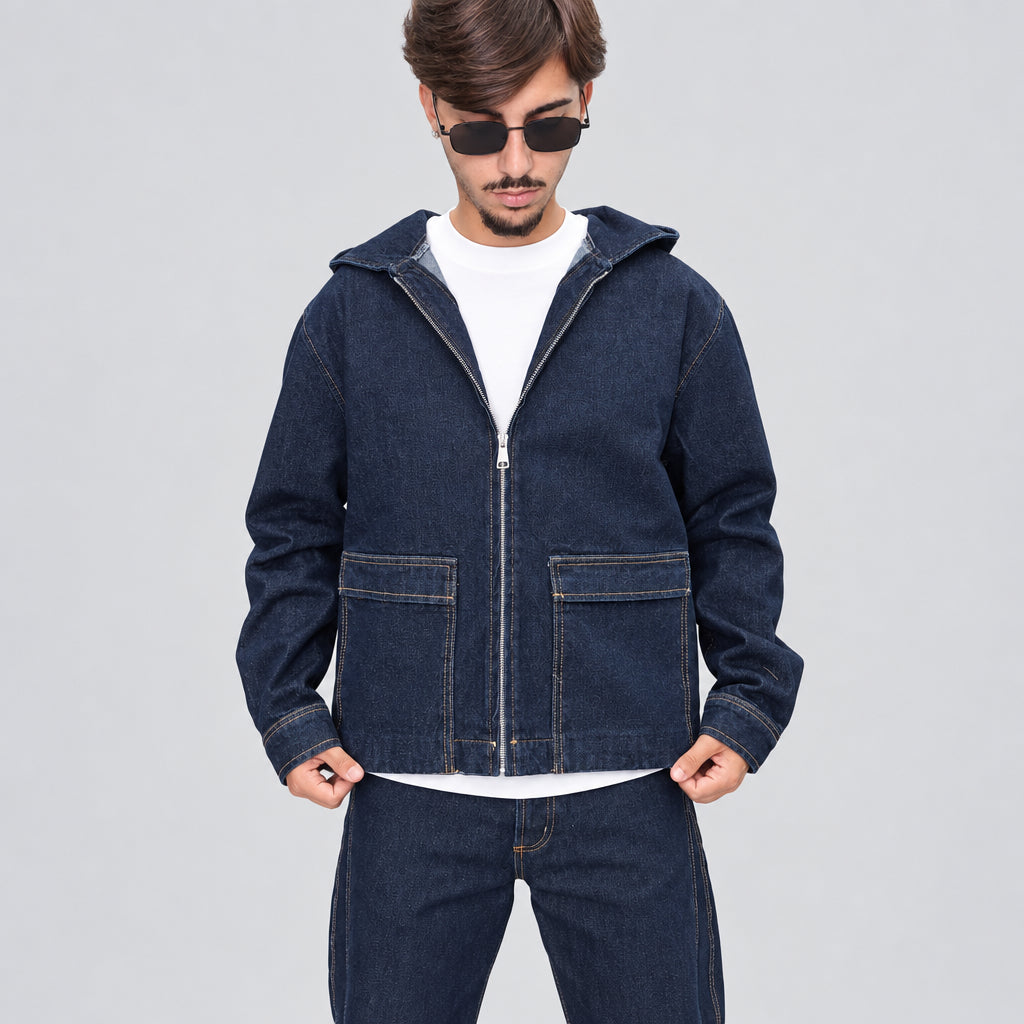 Cordset in denim THE BROTHERS con zip