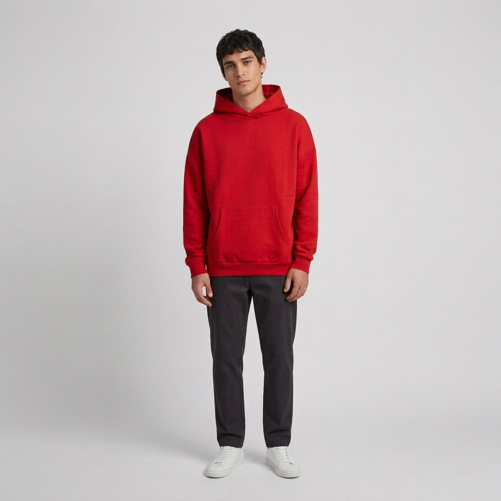 Felpa basic con cappuccio THE BROTHERS colore rosso