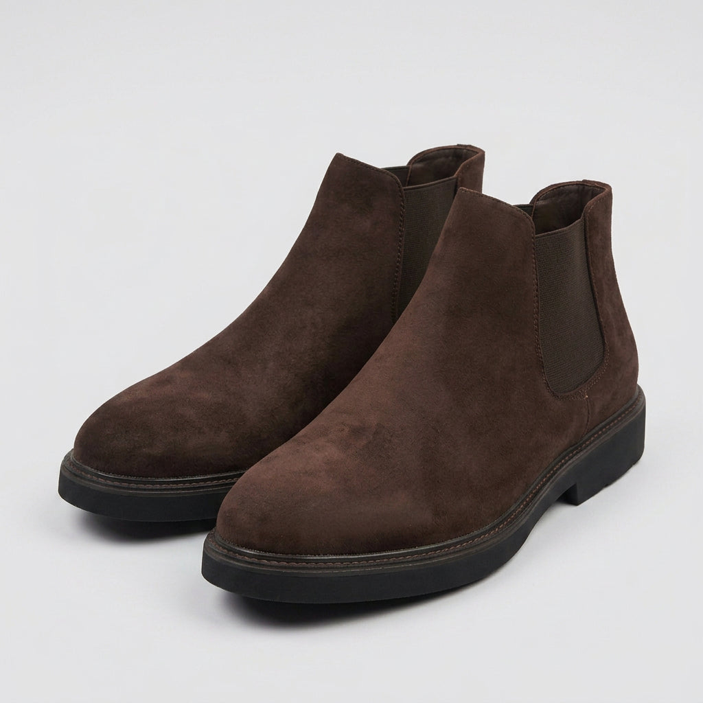 stivaletto basso in camoscio colore marrone