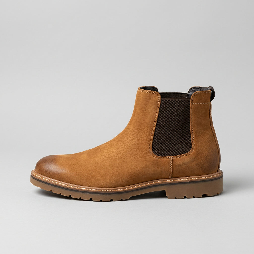 Stivaletto in pelle colore CAMEL