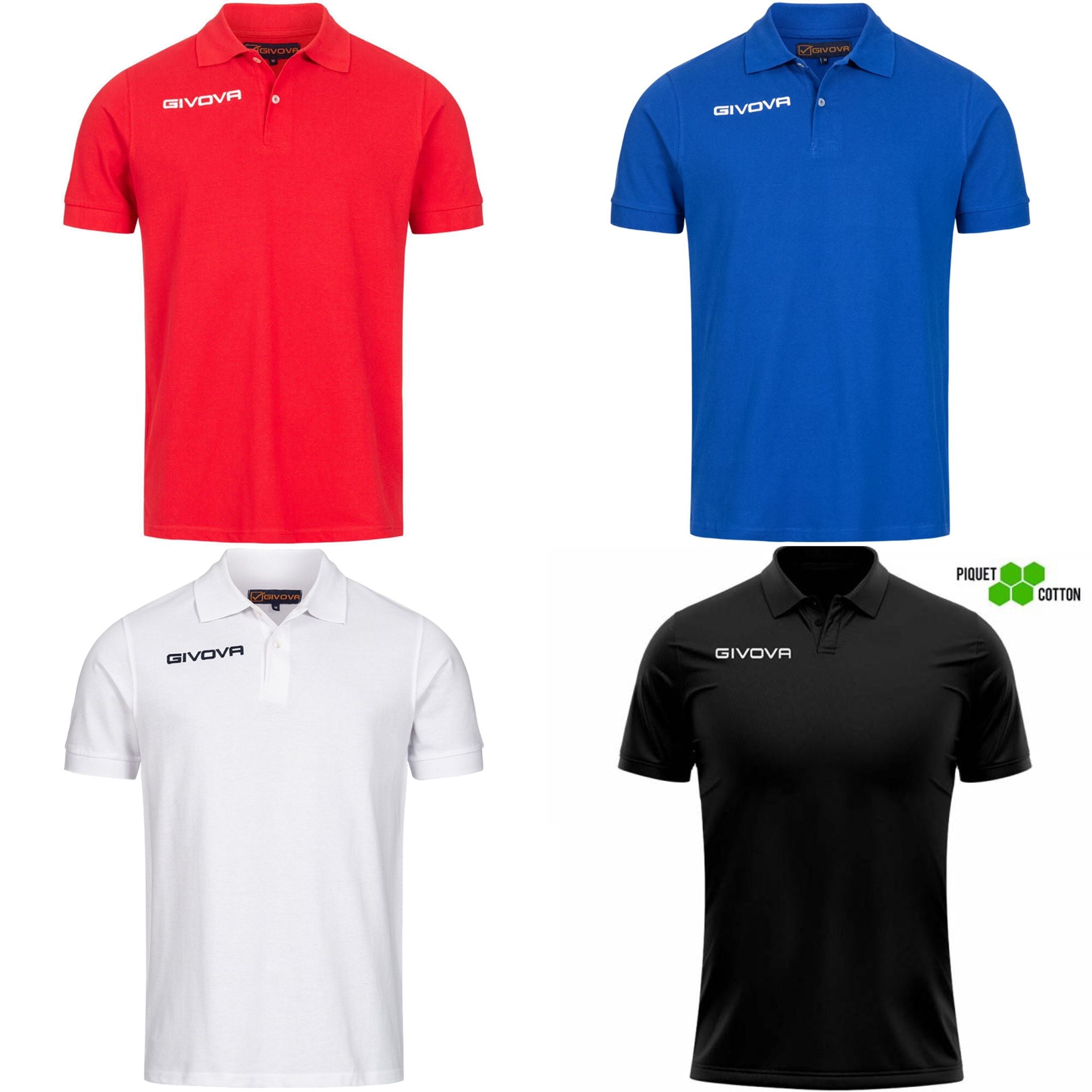 Polo Givova cotone unisex Uomo/Donna/Bambino