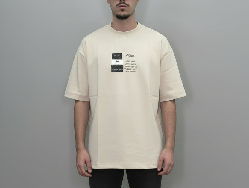 T SHIRT JUST REBEL BEIGE
