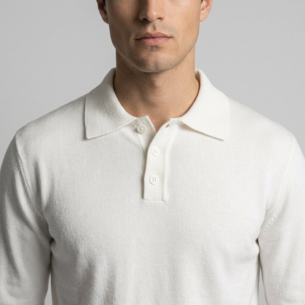 Polo in lana pettinata