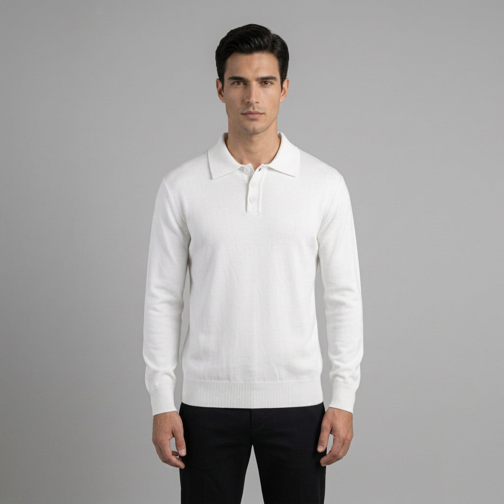 Polo in lana pettinata