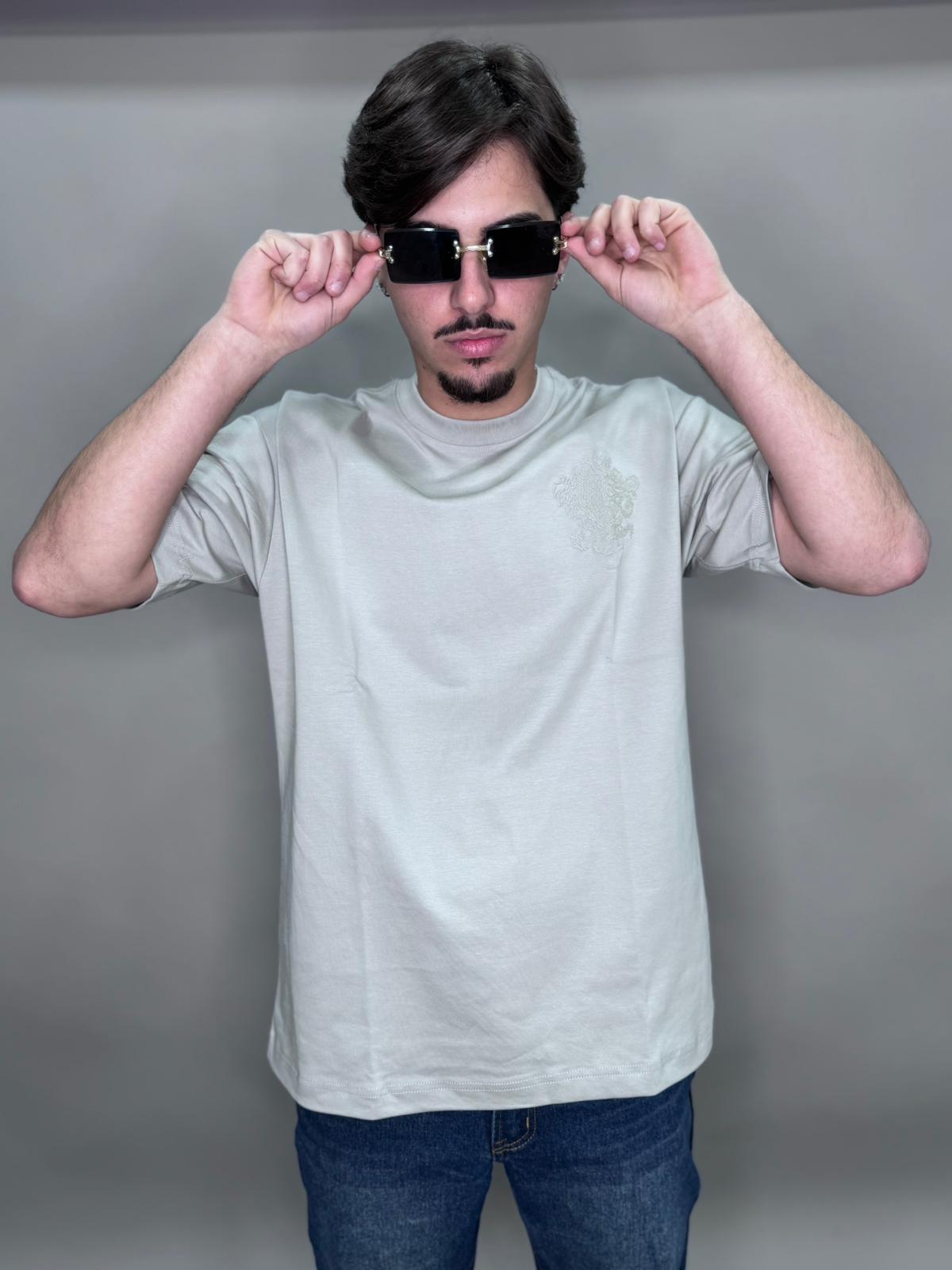 T SHIRT VAN GOGH COLORE GRIGIO MELANGE